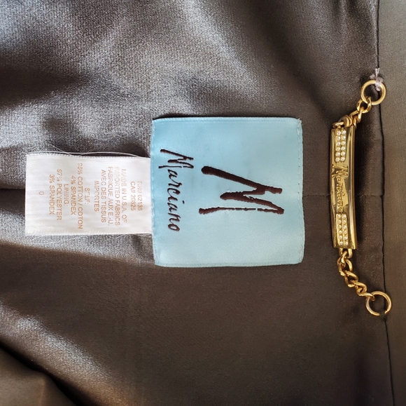 MARCIANO Khaki Green Structured Blazer / Size 0 - Picture 4 of 4